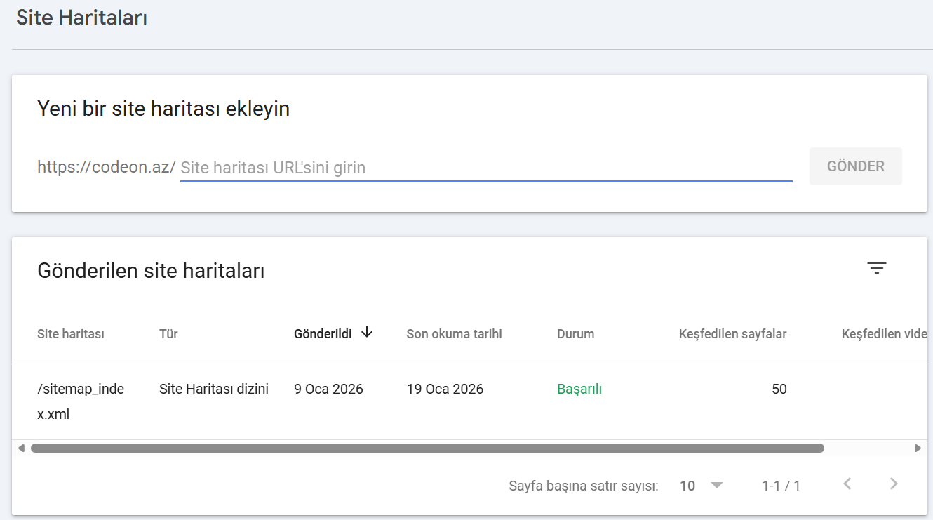 sitemap quraşdırılması